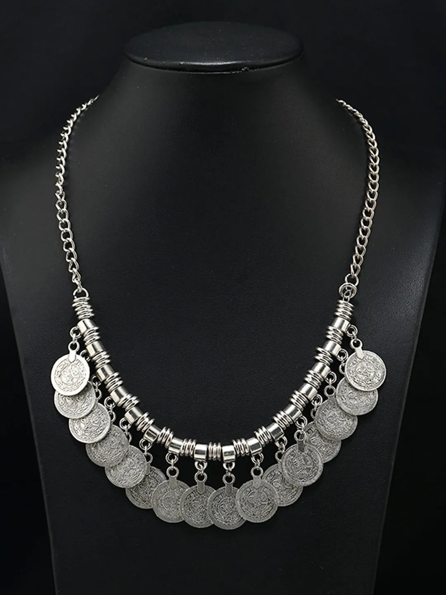 Festival Flame Coin Drop Necklace