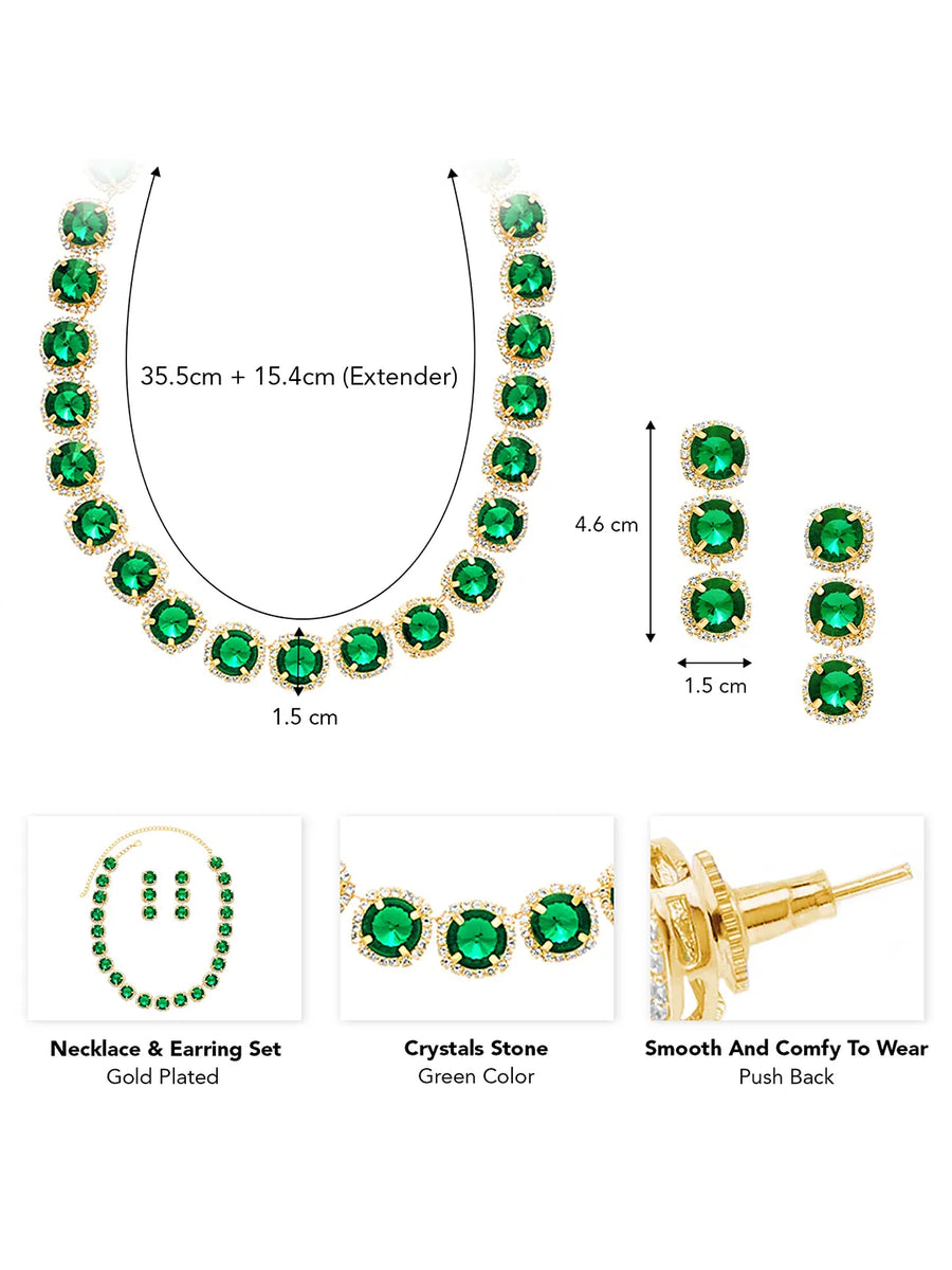 Bold Statement Crystals Necklace Set