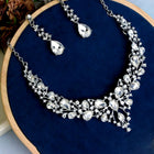 Pear Shaped Crystal Necklace Set