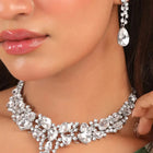 Pear Shaped Crystal Necklace Set