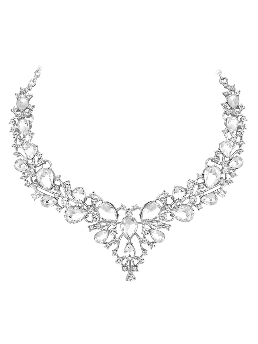 Pear Shaped Crystal Necklace Set