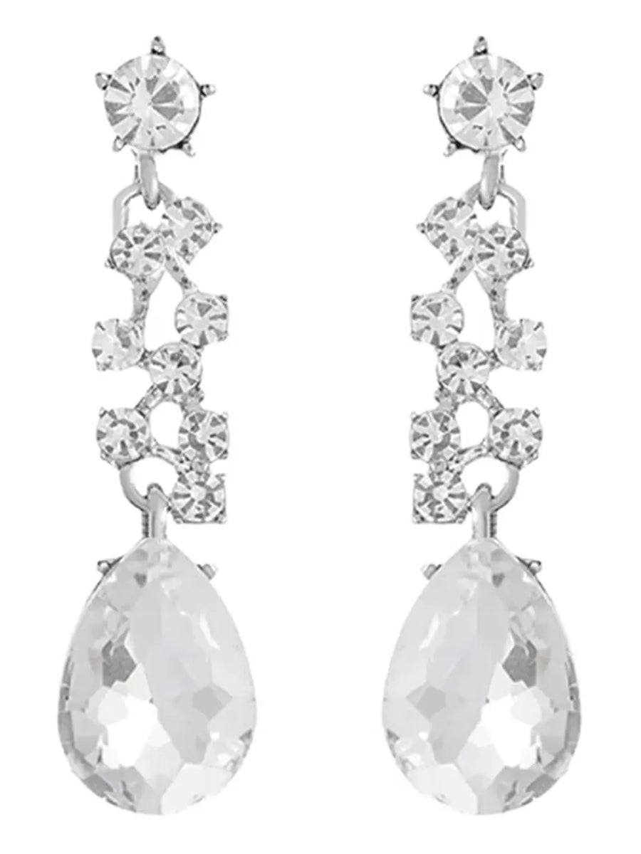 Pear Shaped Crystal Necklace Set