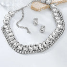 Glamorous Crystal Studded Necklace Set