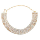 Shimmering CZ Stone Statement Necklace - Gold