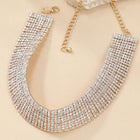 Shimmering CZ Stone Statement Necklace - Gold