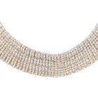 Shimmering CZ Stone Statement Necklace - Gold