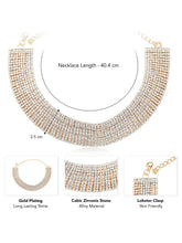 Shimmering CZ Stone Statement Necklace