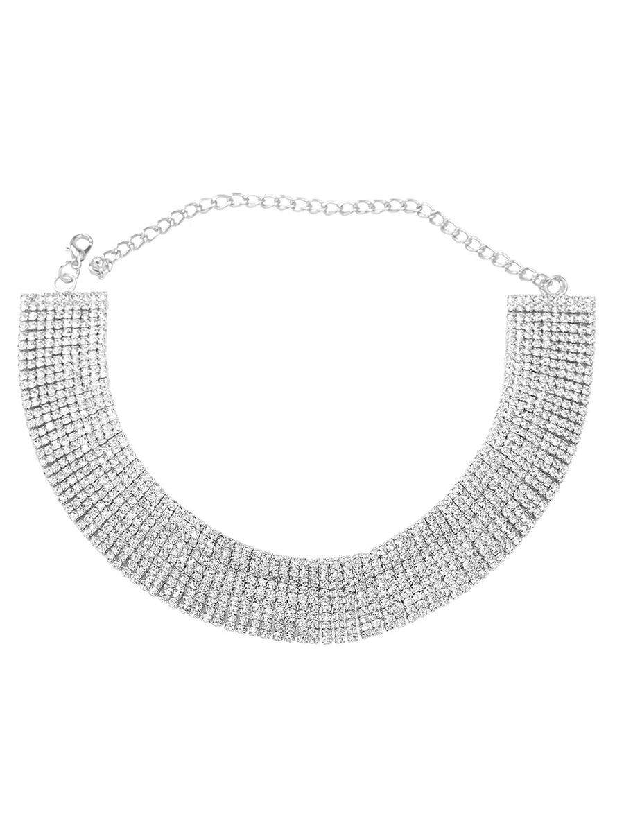 Shimmering CZ Stone Statement Necklace