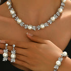 Classic Pearl and Crystal Necklace Set