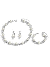 Classic Pearl and Crystal Necklace Set