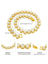 Round Crystal & CZ Tennis Necklace Set