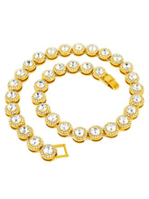 Round Crystal & CZ Tennis Necklace Set