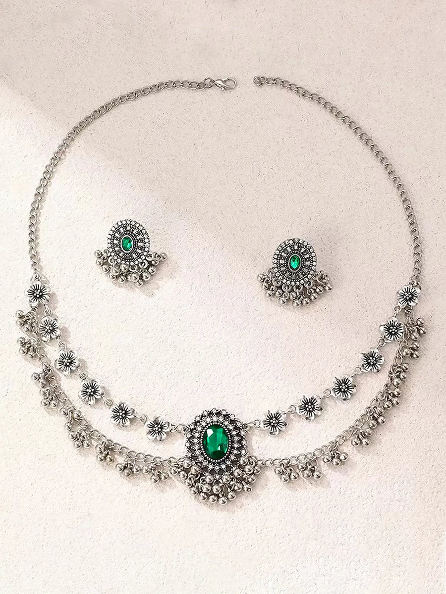 Traditional Ethnic Oxidized Necklace Set
