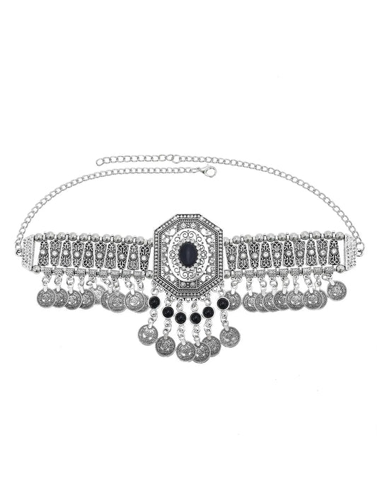 Antique Style Oxidized Choker Necklace