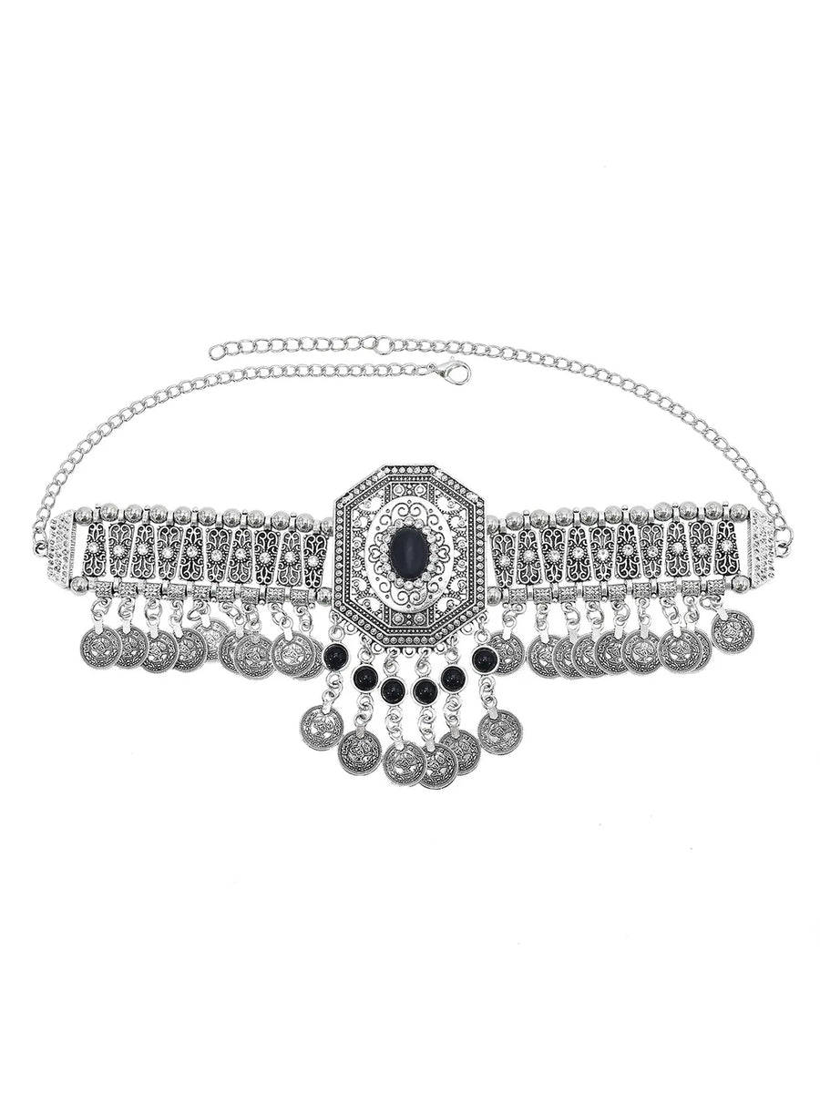Antique Style Oxidized Choker Necklace