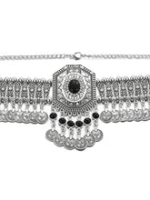 Antique Style Oxidized Choker Necklace