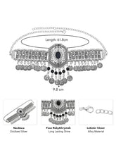 Antique Style Oxidized Choker Necklace
