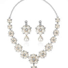 Pearl Statement Floral Necklace Set