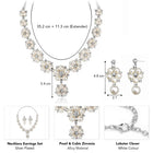 Pearl Statement Floral Necklace Set