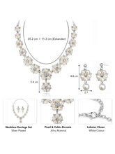 Pearl Statement Floral Necklace Set