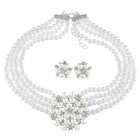 Classic Multi-Strand Pearl Necklace Set