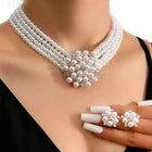 Classic Multi-Strand Pearl Necklace Set