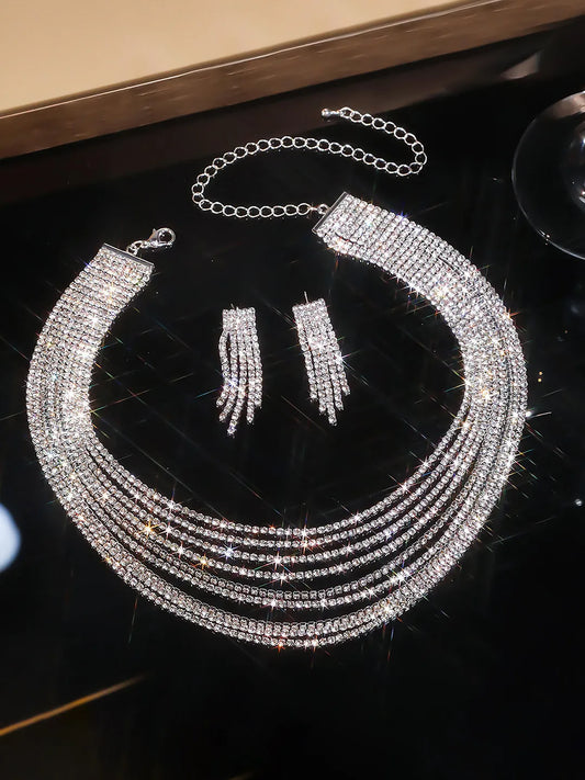 Dazzling Multi Layered Necklace Set