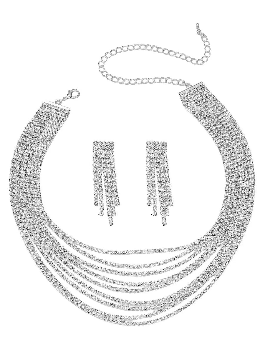 Dazzling Multi Layered Necklace Set