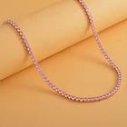 Sparkling Crystal Tennis Necklace - Rose Gold Pink