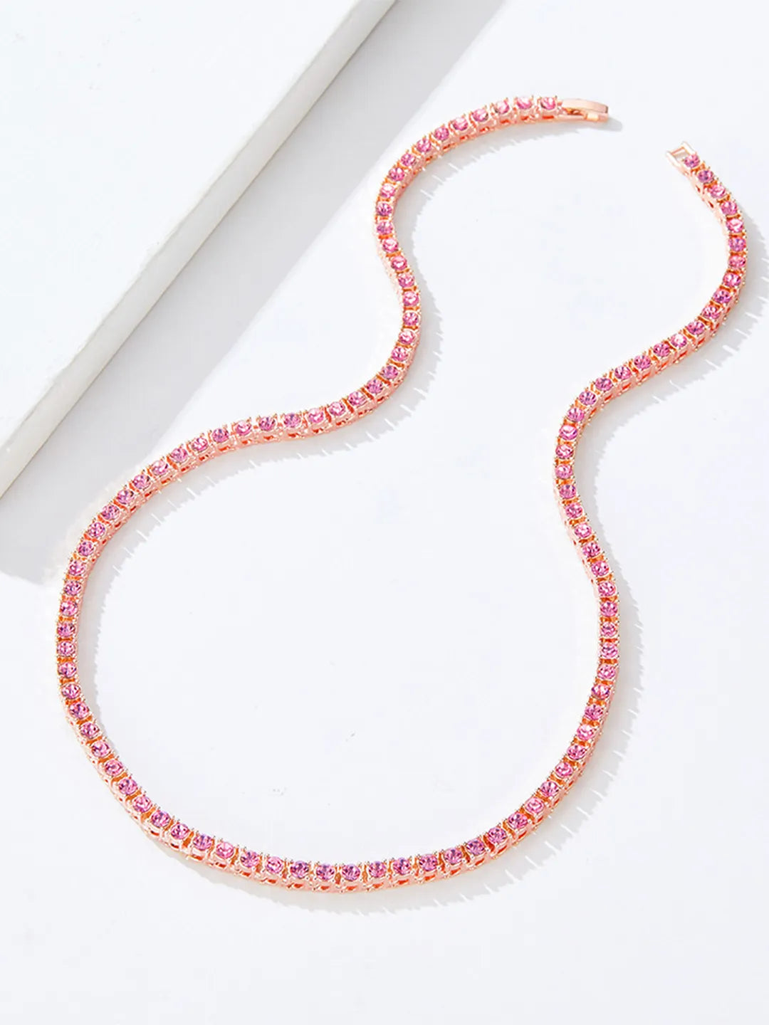 Sparkling Crystal Tennis Necklace