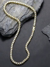 Sparkling Crystal Tennis Necklace - Gold