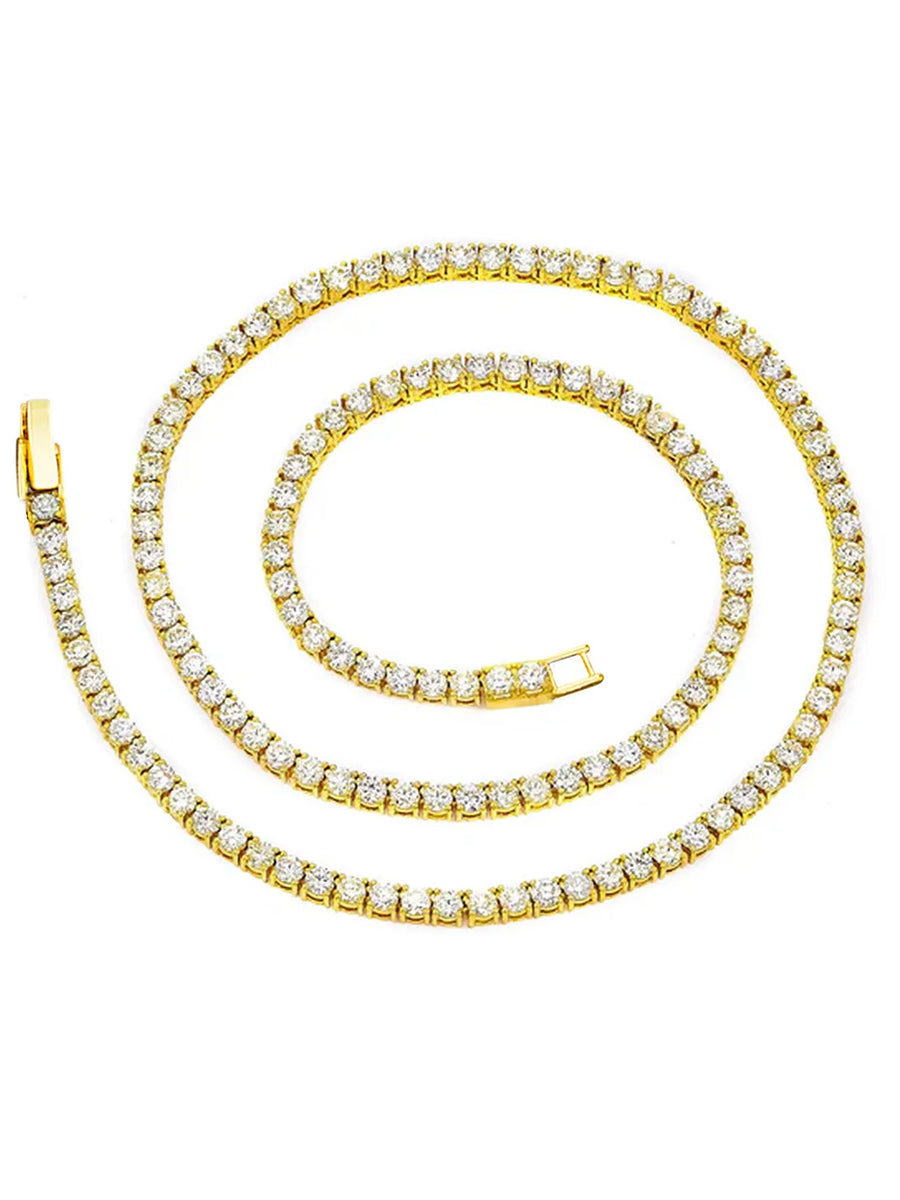 Sparkling Crystal Tennis Necklace