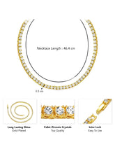 Sparkling Crystal Tennis Necklace