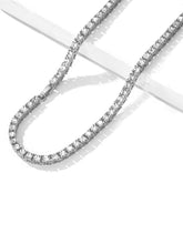 Sparkling Crystal Tennis Necklace - Silver