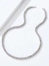 Sparkling Crystal Tennis Necklace - Silver