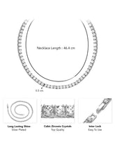 Sparkling Crystal Tennis Necklace