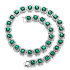 Timeless Faux Emerald Halo Necklace