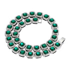 Timeless Faux Emerald Halo Necklace