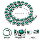 Timeless Faux Emerald Halo Necklace