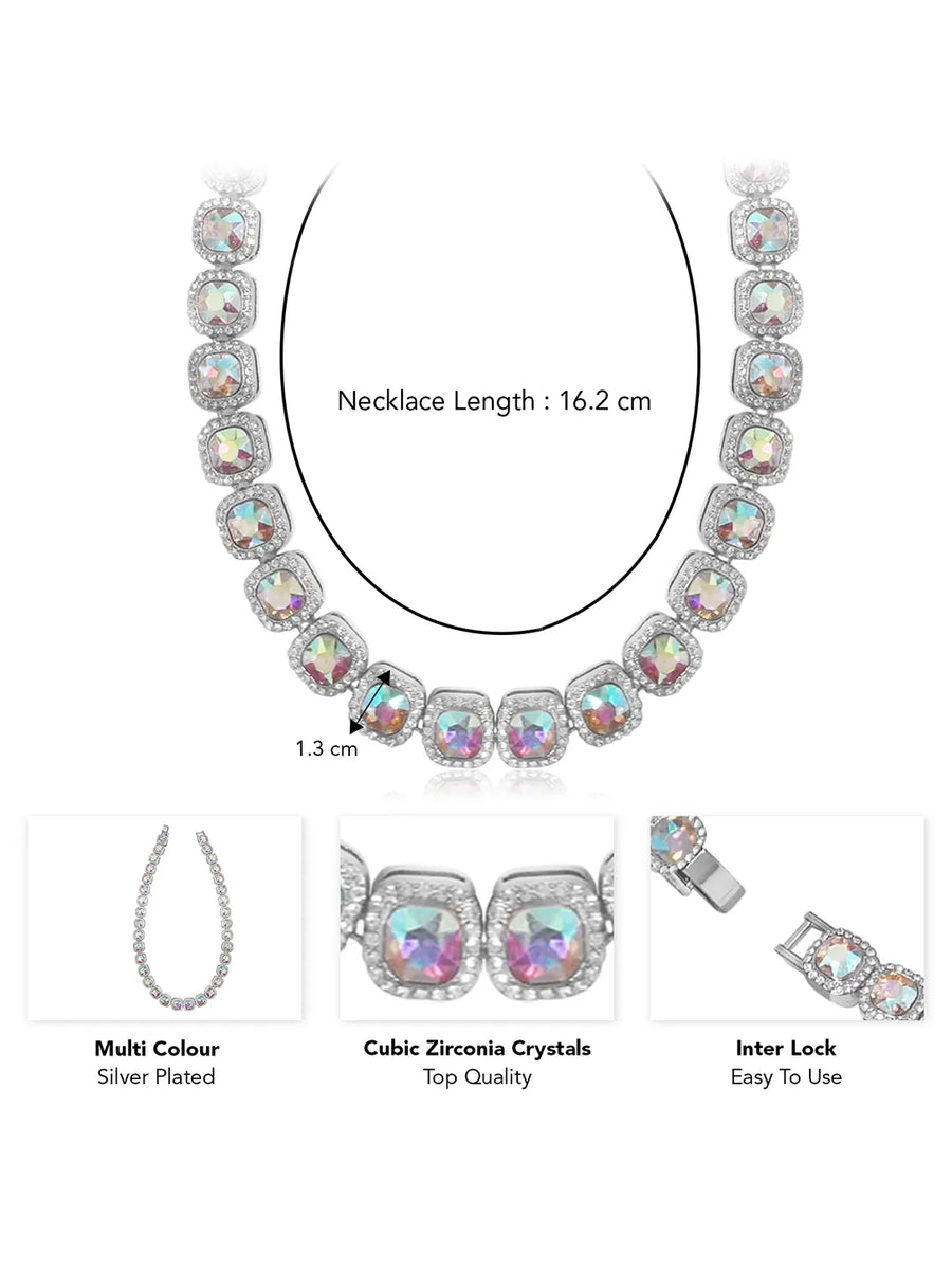 Timeless Tennis Halo Necklace