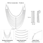 Rhodium Plated Glam Statement Necklace Set