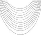 Rhodium Plated Glam Statement Necklace Set