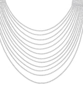 Rhodium Plated Glam Statement Necklace Set