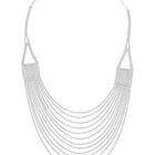 Rhodium Plated Glam Statement Necklace Set