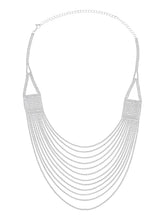 Rhodium Plated Glam Statement Necklace Set
