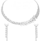 Rhodium Plated Luxe Vine Necklace Set