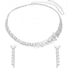 Rhodium Plated Luxe Vine Necklace Set