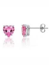 Peora Pink Heart Crystal Necklace Set