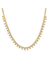 Peora Two Tone Minimal Charm Necklace