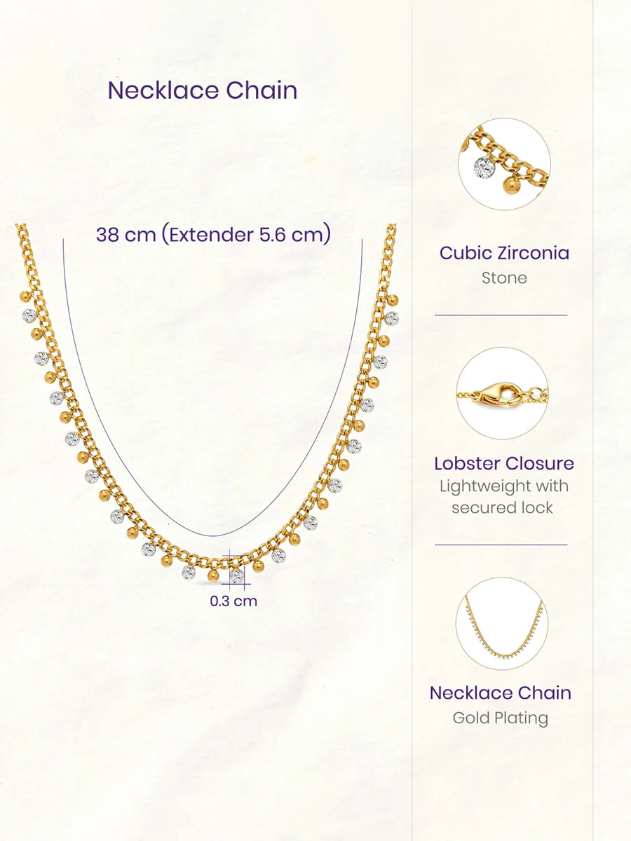 Peora Two Tone Minimal Charm Necklace